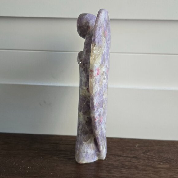 Etched Lepidolite Angel – Peace • Emotional Healing • Divine Support - Picture 4 of 5